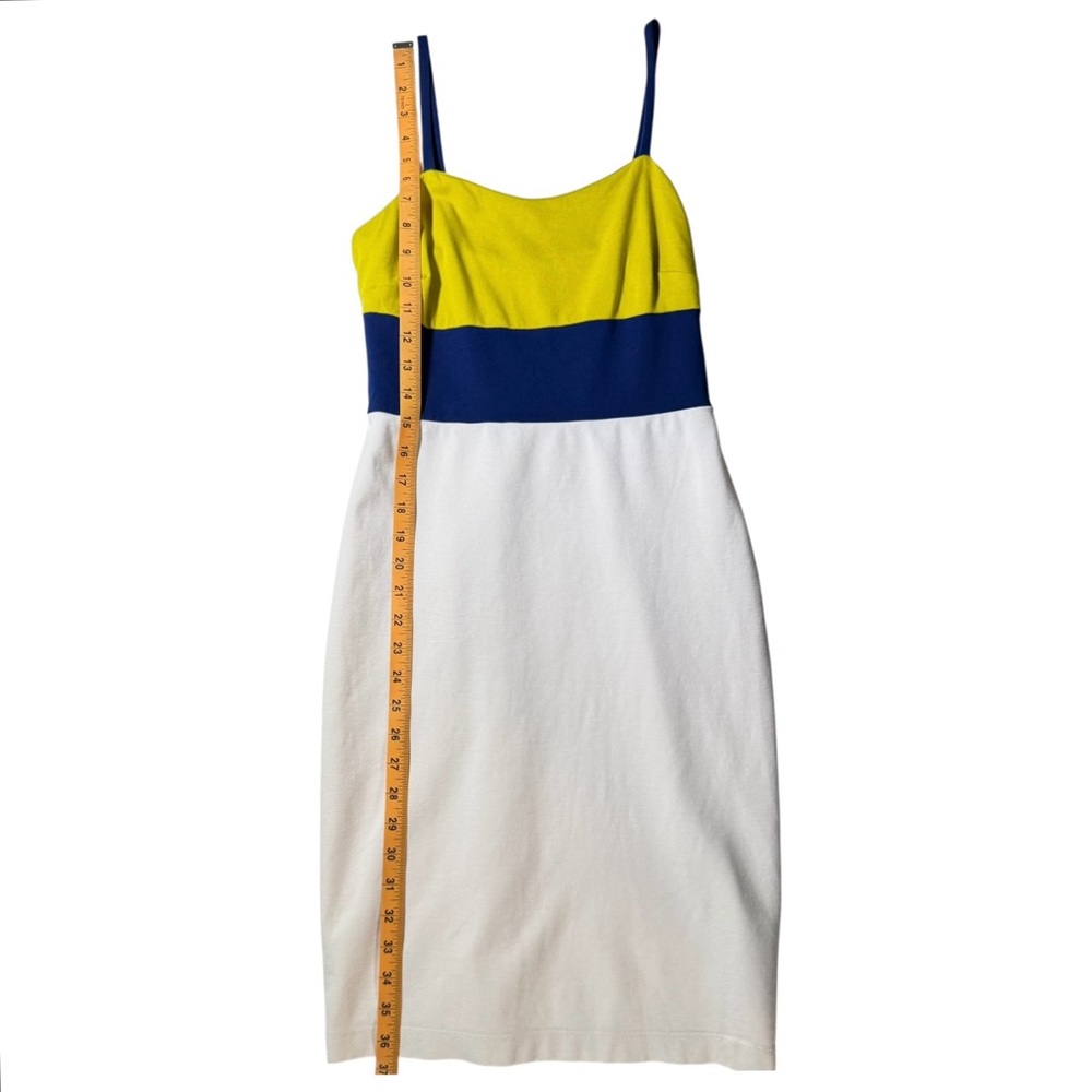 Banana Republic Citron Wasabi Colorblock Strappy Mini Dress Size 0 - Picture 6 of 6